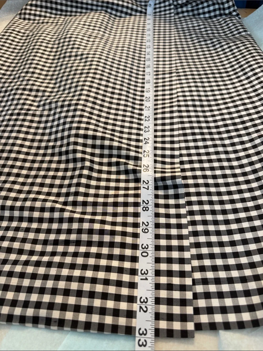 Liz Claiborne Black and White Gingham Midi Skirt Size 10P - Picture 4 of 6